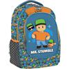 Maricart Zaino Scuola Elementare per Bambini 32x21x42 cm Zainetto da Bambina con 2 Compartimenti e Chiusura a Zip - Stumble Guys