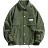 Generisch Giacca invernale da uomo leggera in velluto a coste autunnale, calda giacca bomber ariosa, giacca sportiva alla moda, per attività all'aperto, abbigliamento leggero, R kaki, 4XL