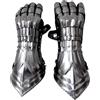 Generic Guanti gotici medievali Guanti d'armatura d'argento Guanti da costume indossabili Guanti da mano in metallo Guanti di rievocazione SCA LARP Armatura Guanti Guanti in acciaio per Halloween, Argento, 16