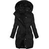 Luadnysin Giacca Donna Invernale Donna Piumini Giubbotto Invernale Curvy Giaccone Parka Nero Giacca Impermeabile Giubbino Piumino Lungo Cappotto Elegante Cappotto Softshell Mantella Giubbotto Neve Giubbino