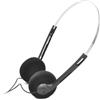 Junfamilee Cuffie retrò over-ear, vintage Feelings, cuffie con ferretto, auricolari retrò leggeri, cuffie stereo Hi-Fi, cuffie Walkman, per la maggior parte dei telefoni cellulari Playback Pevices cuffie (nero)