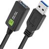Techly 367997 Cavo Prolunga Attivo USB3.2 SuperSpeed+ Estensore di Segnale 5m Nero Nero