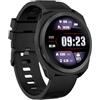 CANYON Smartwatch SW83 - Orologio fitness IPS da 1,34 pollici, GPS, STRAVA 128 modalità sport, SpO2 e frequenza cardiaca in tempo reale, 150 quadranti, contapassi, monitoraggio dello stress e del