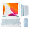 Nsyee Custodia per tastiera da 10,2 e 10,5 pollici con mouse, compatibile con 9a 2021/8a 2020/7a generazione 2019, iPad Air 3 2019, iPad Pro 2017 da 10,5 pollici, tastiera sottile staccabile Bluetooth