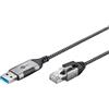 goobay Cavo da USB-A 3.0 a RJ45 CAT 6 Slim/adattatore/stabile connessione Internet cablata con router/switch di rete/adattatore USB a RJ45 / 1 Gbps / 5 metri / 74397