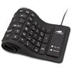 Sungwoo pieghevole in silicone per tastiera USB cablato impermeabile Rollup tastiera per PC portatile notebook interamente nero