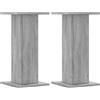 vidaXL Supporti Altoparlanti 2 pz Grigio 30x30x40 cm in Multistrato, stand per altoparlanti, supporto per altoparlanti da tavolo, supporto per altoparlanti surround