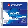 Verbatim BDXL 100 GB 4X Bianco Stampabile A Getto D'inchiostro, Hub Stampabile - 1 Pk Jewel Case, 43790