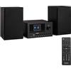 MEDION P85003 Micro Audio System Sistema Compatto (Radio Internet, Dab+, Radio PLL FM, Bluetooth, connessione USB, AUX, 2x150 W), Nero