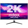 Nilox NXM272KD11, Monitor Gaming 27 Pollici, Schermo 2K IPS, Frequenza 165Hz, Tempo di Risposta 1ms, Ingressi HDMI, DP, USB, Monitor PC con Immagini Chiare e Nitide per Gioco Fluido