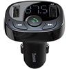 Baseus FM Transmitter T typed Bluetooth 2xUSB microSD (Black)