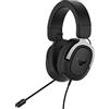 ASUS TUF Gaming H3 Cuffie Gaming Jack 3.5mm, Surround Sound 7.1, Driver da 50mm, Design Leggero, Per PC, Mac, PS4/PS5, Xbox One, Switch e Dispositivi Mobile, Nero/Argento
