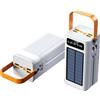 ZhenBaoTian Power Bank Portatile 100000mAh 120W PD 20W Powerbank con Batteria da Carica Grande Capacità 5 Uscite 2 Ingressi Energia Solare con Doppio Cavo di Ricarica Rapida per iPhoneiPad Campeggio (Bianco)