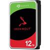 Seagate IronWolf, 12TB, Hard Disk SATA da 6GBit/s, HDD, CMR 3,5 7.200 RPM, Cache da 256 MB per NAS con Sistema RAID, 3 anni Rescue Services (ST12000VN0007)