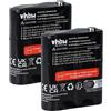 vhbw 2x batteria sostituisce Motorola NNTN4385, PMNN4477, NNTN4384, PMNN4477A, PMNN4477AR per radio (1500mAh, 3,6V, NiMH)