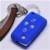 mt key Coperchio di protezione in silicone blu per chiavi auto compatibili con Peugeot Ranch Partner 807 1007 Citroen C4 C8