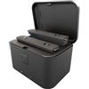 Whychstore Hub caricabatterie veloce per Insta360 X5, stazione di archiviazione portatile a doppio canale per carica batteria, hub caricabatterie X5, con cavo di ricarica tipo C