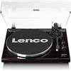 Lenco LBT-189WA Giradischi trasmissione a cinghia, preamplificatore, Bluetooth, Anti-Pattinaggio, Marrone/Nero
