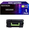 SIWANYS 58D2000 Cartuccia Toner con Chip di Ricambio per Lexmark 58D2000 58D2H00, Compatibile con Inchiostro per Lexmark MS823 MS725 MS821 MS822 MS824 MS826 MX721 MX722 MX725 MX824,Black-1 Pack