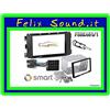 Connects2 Kit Montaggio Autoradio, Mascherina 2 DIN, Plancia Metallica, Cavo Adattatore Connettore ISO, Adattatore Antenna Compatibile con Smart 451 ForTwo 2007-2010, Smart Forfour dal 2004 al 2006