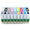 DFYOULMZ 9 pezzi/set compatibili con cartucce di inchiostro di ricarica Epson T0961-T0969, confezione da 9 con chip ARC for stampante Stylus Photo R2880