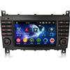 Erisin 8-Core Android 16 4GB+64GB Autoradio GPS Navigatore per Mercedes Benz Classe C W203 Classe CLC W203 C180 Classe G W463 7 Pollici Bluetooth 5.0 Wireless CarPlay Android Auto WiFi DSP RDS CANbus