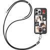 HBRYXJ Cover Personalizzata con Cordino per iPhone 15 Plus, Personalizzate Custom Case con Foto e Test, Custodia con Laccio Tracolla Cellulare Regolabile e Rimovibile Cordino (Multicolore)