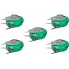 vhbw 5x NiMH Batteria a bottone di ricambio 3 pin tipo V80H 80mAh 1,2V compatibile con batterie compatibile con modellismo, luci solari ecc.