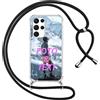 Xylota Cover Personalizzate con Cordino per Samsung Galaxy A20e, Personalizzata con Foto Testi Immagine Custodia Personalizzabile, Personalizzato Case con Laccio Tracolla per Samsung A20e 5,8'', nero