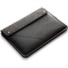 Crazy Horse Craft Custodia in vera pelle italiana per MacBook Pro da 16 con M1/M2 - Nero Carbonio - Custodia vintage in feltro di lana, cover, borsa per laptop Mac
