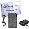Trade-Shop 2 batterie ricaricabili USB-C compatibili con Canon LP-EL DS401231 LC-E6 LC-E6E EL-1 EL-5 Speedlite con cavo micro USB / stazione di ricarica