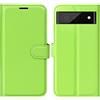 JIUNINE Cover per Google Pixel 7, Custodia Libro in Pelle Sintetica Portafoglio Case Flip Antiurto [Slot per Schede] [Chiusura Magnetica] Compatibile con Google Pixel 7, Verde
