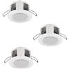 WEB world electronic business Set 3 pezzi - Altoparlante da incasso a soffitto 100V per interni - 10,3x7,5 cm - Bianco