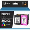 AMG Sales Cartuccia compatibile 302 XL Cartucce d'inchiostro per HP 302XL nero e colore,per DeskJet 1110 2130 3630 3632 3634 3636, per Envy 4520 4522 4525 per Officejet 3830 3834 4650 4652 (2 Pack)
