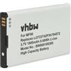 vhbw batteria compatibile con ZTE MF91S+, MF91S2, Z917 hotspot modem router portatile (1800mAh, 3,7V, Li-Ion)