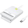 Recbot CAC Reader USB C, lettore CAC militare, DOD Military USB C Common Access CAC Smart Card Reader, compatibile con Windows, Mac OS e Linux (bianco)