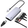 Belkin Hub USB-C - Dock adattatore multi-porta 6 in 1 con HDMI 4K, ricarica pass-through PD USB-C 100W, 2 porte USB-A, porte Gigabit Ethernet e slot SD per MacBook Pro, Air, iPad, Pro, XPS e altro