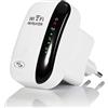 GUVGMY Ripetitore WiFi, Range Extender 300Mbps 2.4GHz Wireless Repeater Booster, con Porta LAN/Pulsante WPS/Access Point, per Segnale Casa
