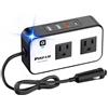 PiSFAU Invertitore di alimentazione per auto, 200 W, PiSFAU DC 12 V a 110 V AC, adattatore per presa con [USB C da 20 W], caricatore rapido USB (18 W) / caricatore da auto Dual USB 4,8 A per computer