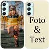 Yoedge Cover Personalizzata Custodia per Samsung Galaxy A34 5G 6,5 Personalizzato con Foto Testi Disegni Personalizza Custodia Immagine, Antiurto Beige Personalizzabili Case per Samsung A34 5G