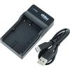 vhbw caricatore USB-C compatibile con Canon MV630i, MV650i, MV700, MV700i, MV730i per camera + cavo USB-C + LED