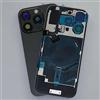 Generico FRECS BACK COVER VETRO SCOCCA POSTERIORE IPHONE 15 PRO/15 PRO MAX COMPLETO + MAGNETE + FLASH + WIRELESS (TITANIO NERO, IPHONE 15 PRO)