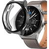 Chofit Custodie compatibili con Huawei Watch GT 3 Pro, pellicola protettiva placcata in TPU, pellicola protettiva per Huawei Watch GT3 Pro da 46 mm, 43 mm (nero, 46 mm)