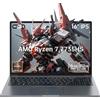 Blackview 2025 16 PC Portatile Gaming,Ryzen 7 7735HS(Superiore 7430u/5700u/I7-11800H,Fino 4,75GHz),16 GB DDR5 RAM 512GB SSD Espandi 4 TB,Tastiera Retroilluminata,Wifi 6,BT 5.2,Windows 11 pro
