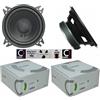 GK SOUND KIT SET PER CIARE CW100Z 2 woofer altoparlanti diffusori 10 cm 100 mm 4 40 watt rms 80 watt max impedenza 4 ohm porte auto sospensione in gomma nero, set di 2 + 5 adesivi omaggio