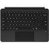 Generico Adatta per Surface Pro 12, tastiera Bluetooth retroilluminata Rainbow, tastiera magnetica portatile staccabile (Nero)