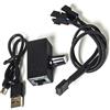 YROHGKPN Regolatore di velocità per PC regolabile, cavo adattatore USB a 4 pin, convertitore di corrente da DC5 V a 12 V con splitter a 2/3 vie, regolatore di velocità della ventola