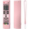 Generic Custodia protettiva in silicone adatta per LG AKB75375604 AKB75095302 AKB73715601 per telecomando LG AKB serie Smart TV Cover protettiva antiscivolo anti-graffio (rosa)