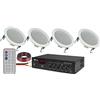 Power Dynamics KIT AUDIO 1 FILODIFFUSIONE BLUETOOTH+USB+RADIO FM+TELECOMANDO+4 CASSE DA 5'