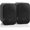 Artsound UNI30, set di 2 diffusori passivi, diffusore HiFi a 2 vie, 20-60 watt, montaggio a parete con snodo sferico, adatto a spazi fino a 40 m² come cucina, bar, magazzino, colore: nero.